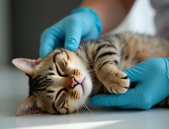 Specialist carefully handling a deceased cat with dignity in Macclesfield